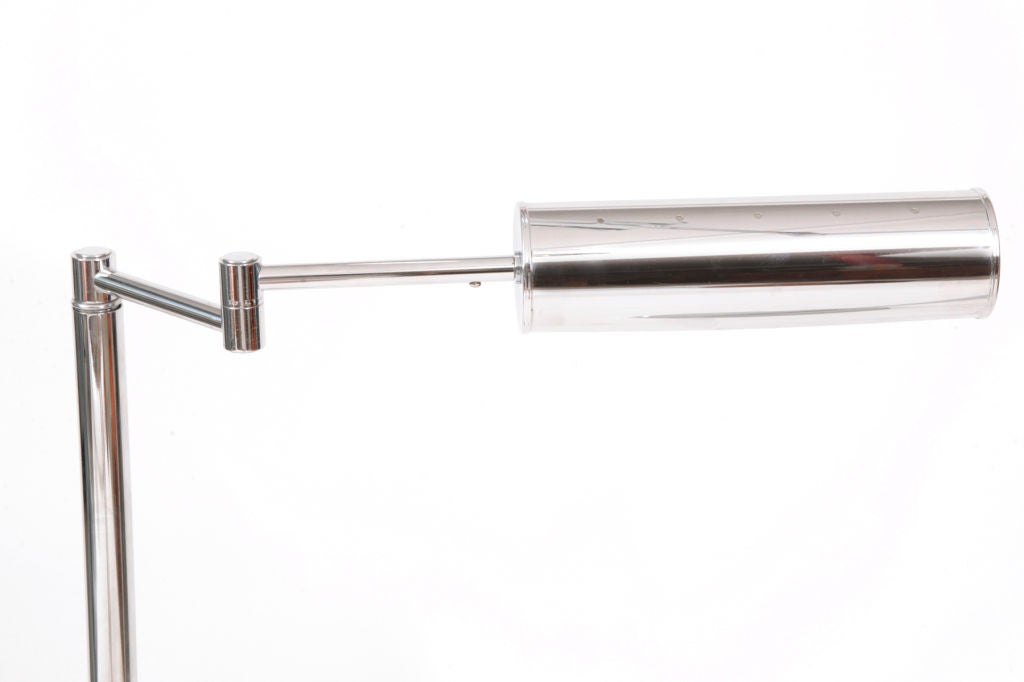 Nessen Chrome Floor Lamp