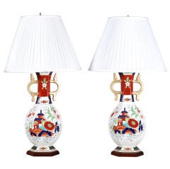 Creil et Montereau Vases Wired as Lamps