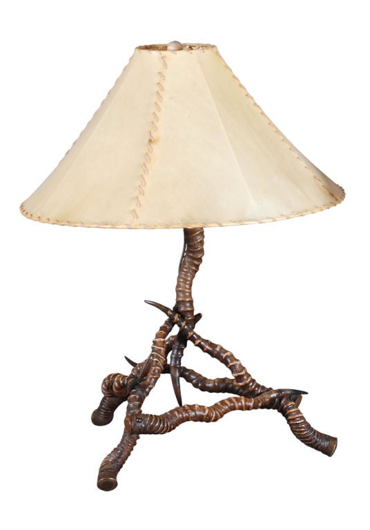 A Pair of Lamps Built of Antelope Antlers