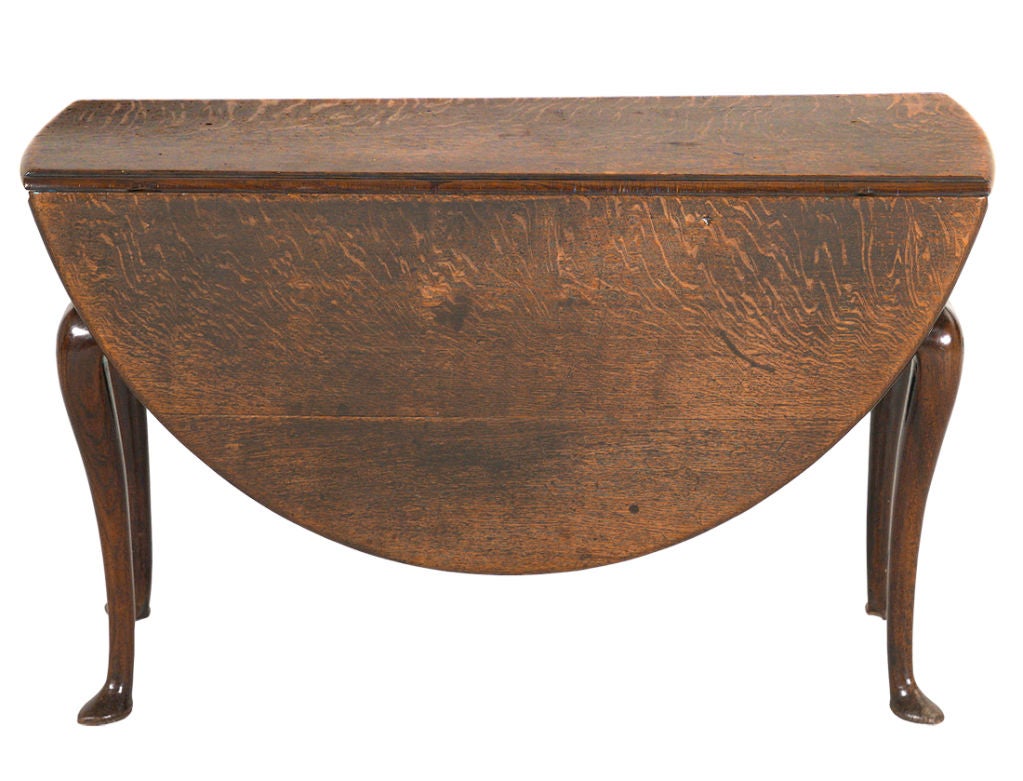 Oak Drop Leaf Table on Cabriole Legs
