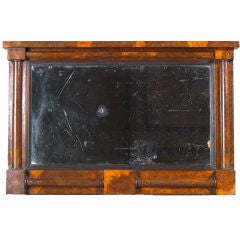 Antique Pollard Oak Overmantel Mirror