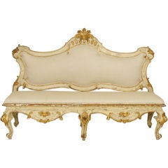 Continental Louis XV painted settee.