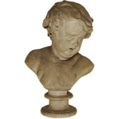 composistion bust of a cupid