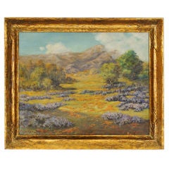 Vintage California landscape painting by Arnold Rosvall 1916-1989