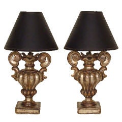 Pair of Italian  baroque style lamp bases