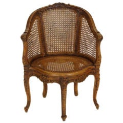Antique Louis XV provincial carved beechwood cornor chair