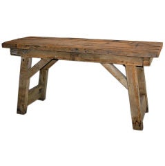 Antique Belgian Work Table or Console