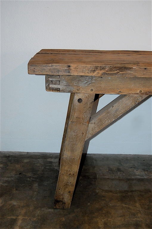 Antique Belgian Work Table or Console