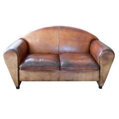Dutch Leather Sofa by Bart van Bekhoven