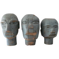 Vintage Folk Art Carnival Target Heads