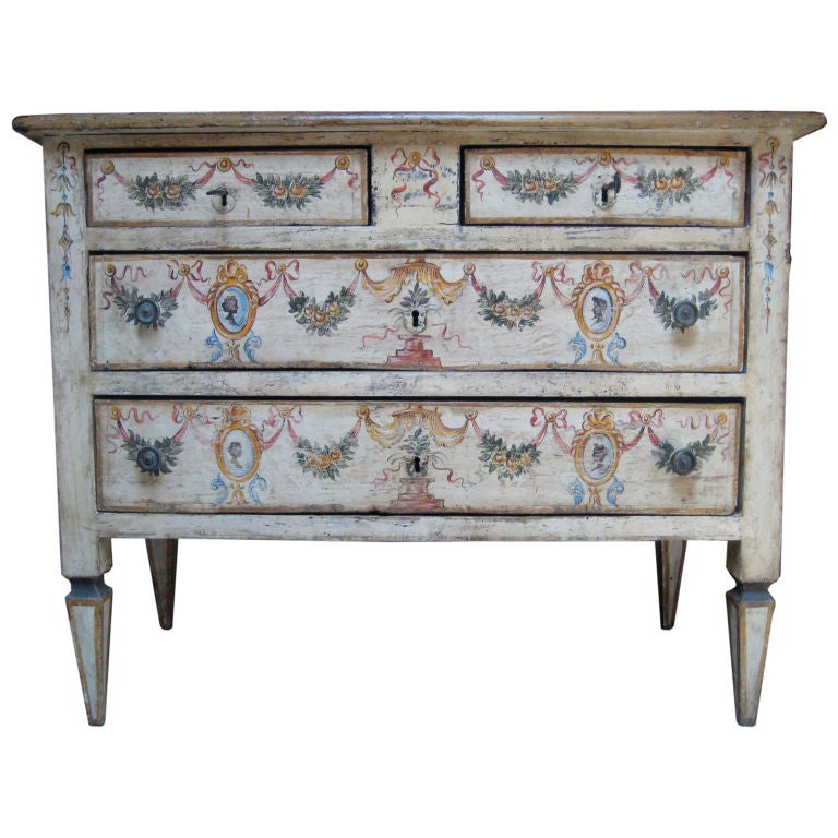 Painted Italian chest of drawers