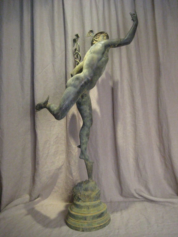 French Bronze statue of Mercury