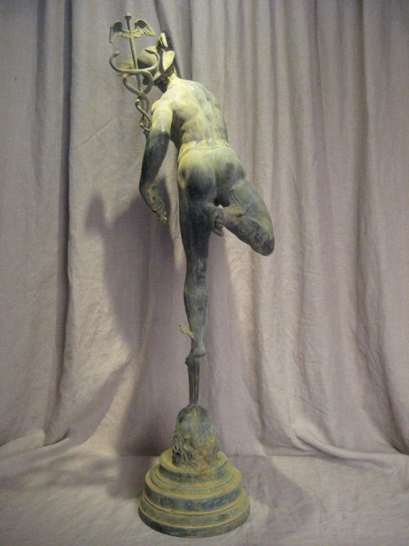 Mid-20th Century Bronze statue of Mercury