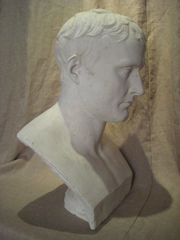 Large chalk bust of Napoleon from Florence, Italy