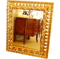 Early 19th Century Italian Carved Gilt Wood Mirror