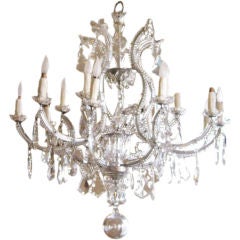 Venetian Style Italian Crystal 15 Light Chandelier