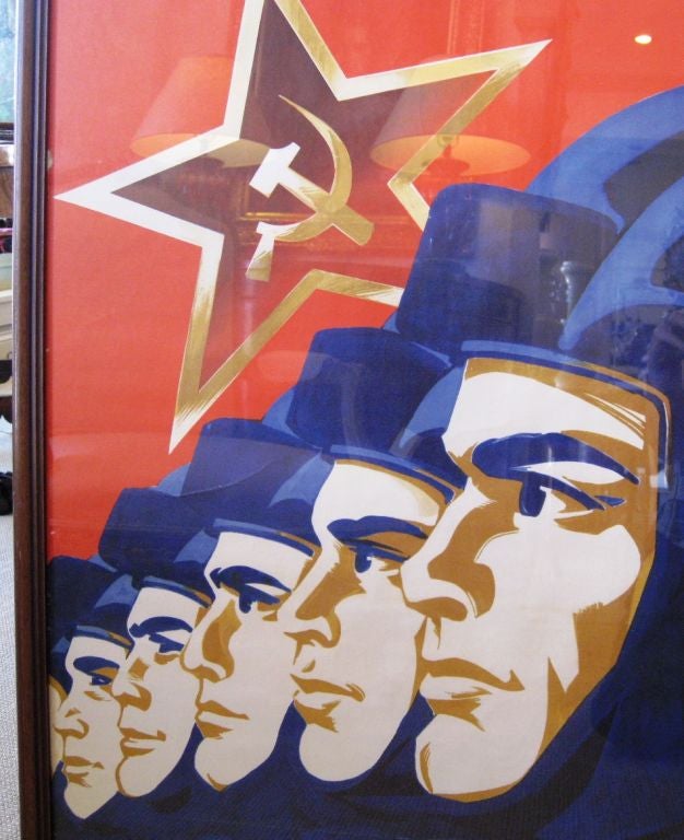 Late 20th Century Russian Propaganda Poster For Sale
