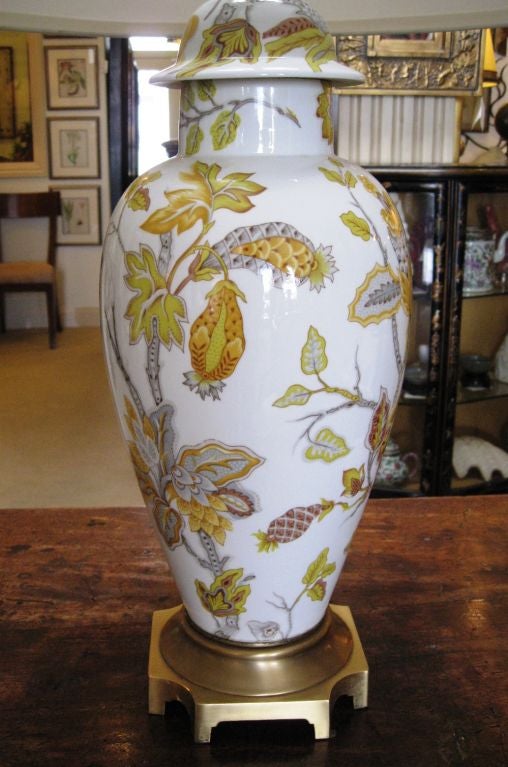 Marbro French Porcelain Single Lamp