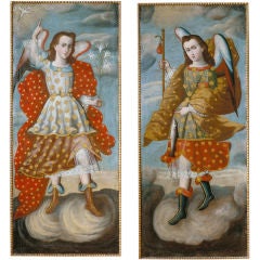 Archangels Gabriel and Raphael, Spanish Colonial School (Cuzco)