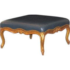 A Louis XV gilded beech wood stool
