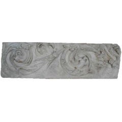 Antique Section of highly carved Renaissance white marble frieze