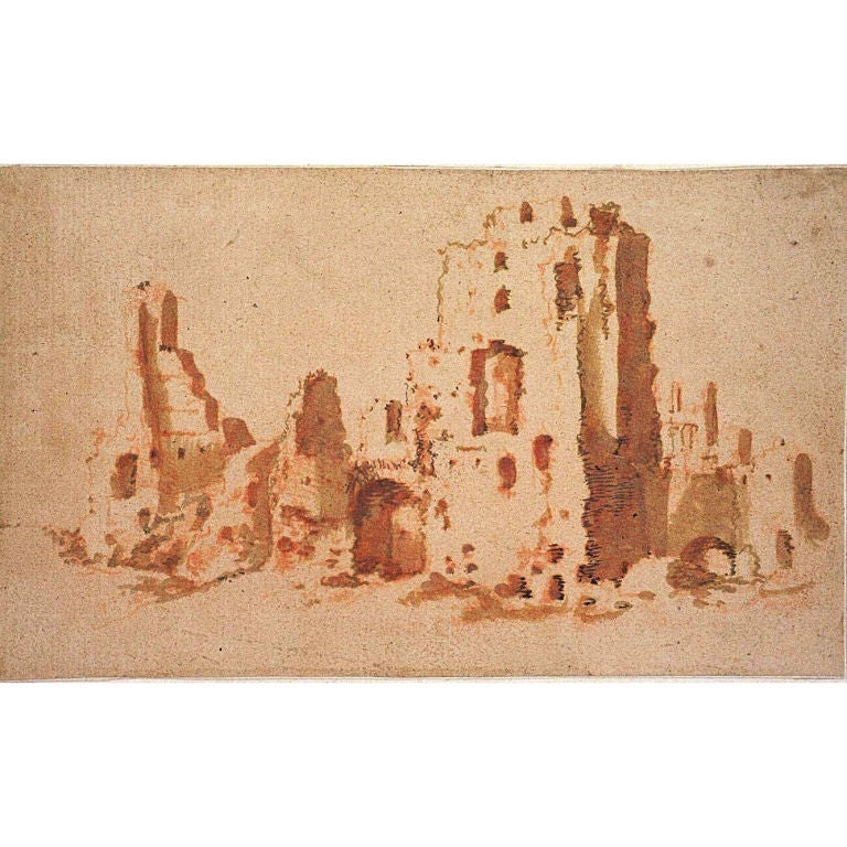 Classical Ruins by Jacob van der Ulft For Sale