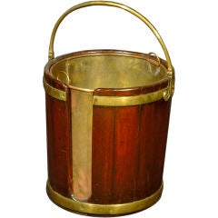 A George III Brass-bound Mahogany Bucket
