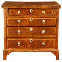 An Early George II Walnut Bachelor's Chest Of Drawers