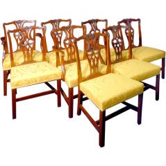 A Set Of Eight Chippendale Style Mahogany Dining Chairs