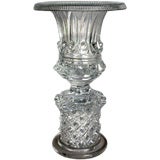 Fine molded and cut crystal vase