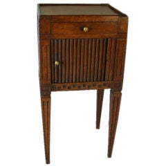 Charming Louis XVI oak bedside table