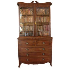 Regency mahogany secretary bookcase