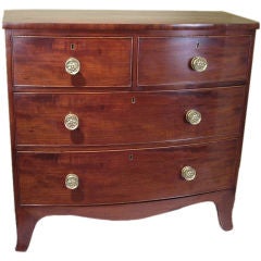 Mahogany bow front chest of drawers