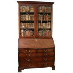 Fine George III mahogany secretary bookcase