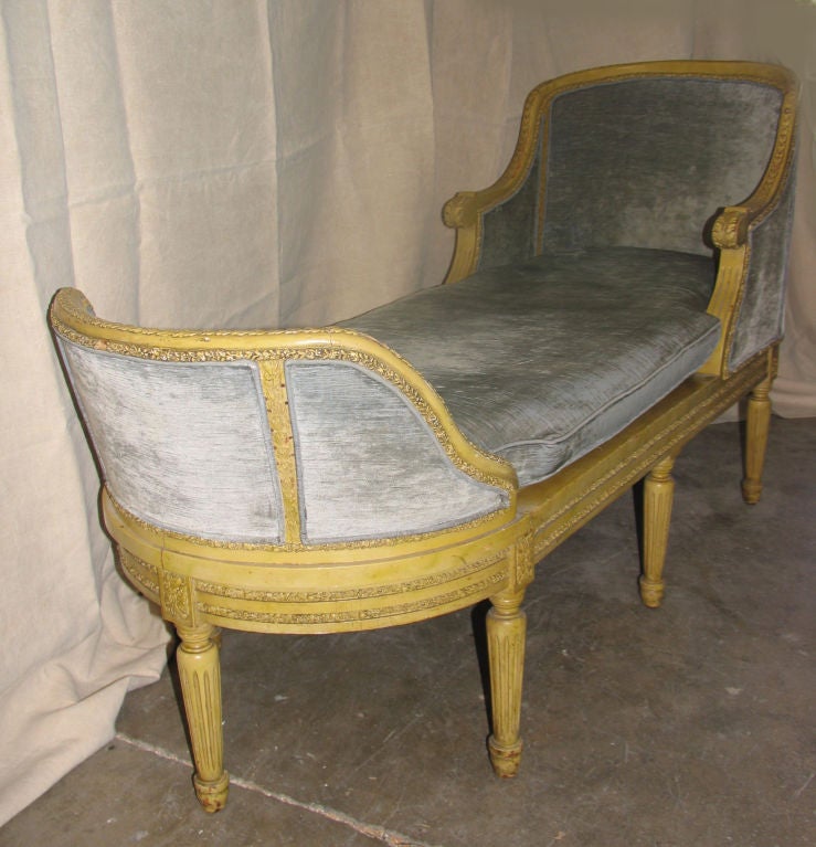 19th Century French Louis XVI style Chaise lounge 2