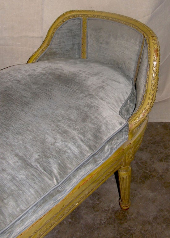 19th Century French Louis XVI style Chaise lounge 4