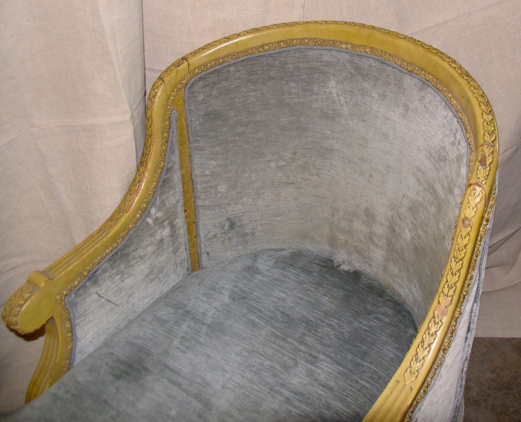 19th Century French Louis XVI style Chaise lounge 5