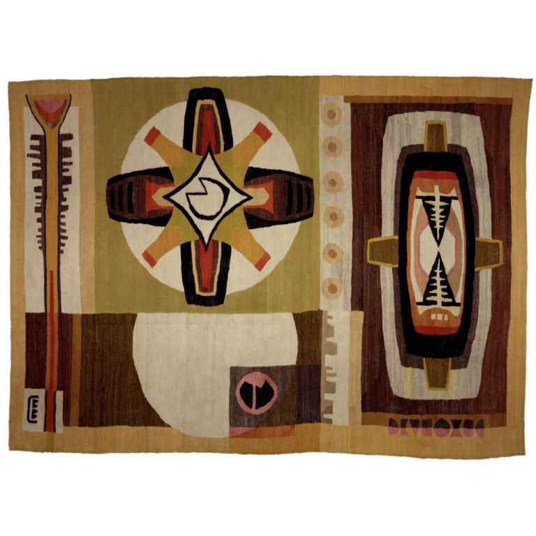 Mid-Century Modern African Tapestry For Sale