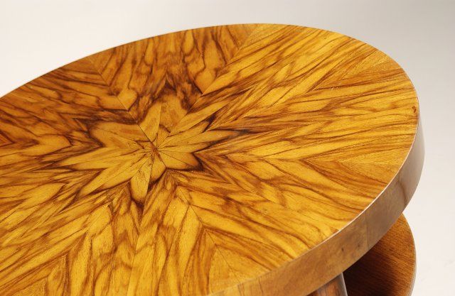 Art Deco Side Walnut Table, Czech Republic.