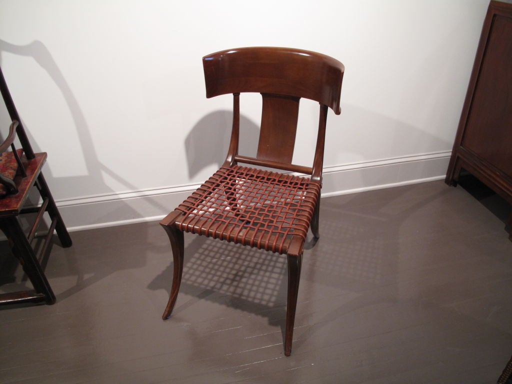 20th Century Set of Six Klismos Chairs, By T.H. Robsjohn- Gibbings 1961