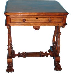 William IV rosewood work table