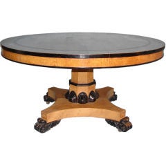 Continental birch center table