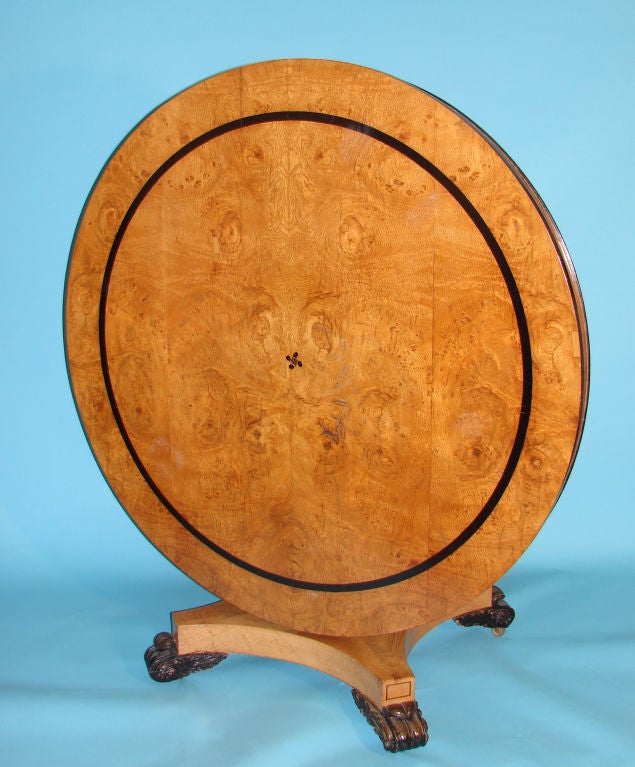 Continental birch center table