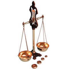 Antique Provisions scale made and signed by J. White and Son