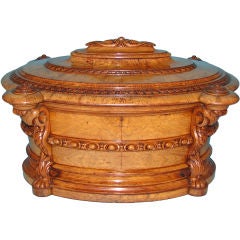 Antique English wine cooler of large scale