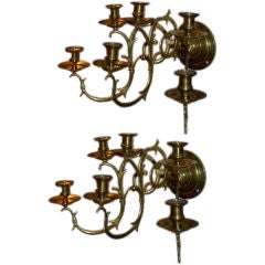Brass wall sconces