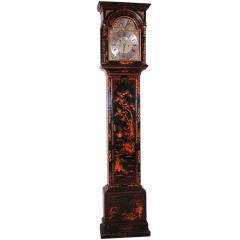 Japanned tall case clock