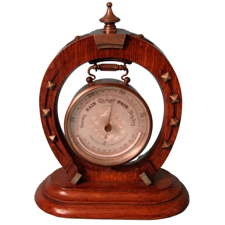 Aneroid barometer and thermometer at 1stDibs