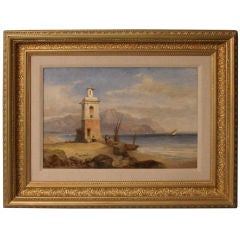 English oil on board of a seascape
