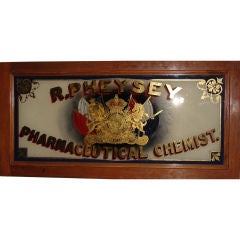 Vintage English  Mirrored Pharmacy Sign
